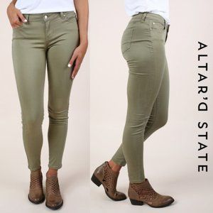 Altar'd State- Olive Green Skinny Jeans